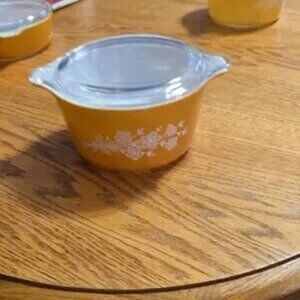 Lid (only) Fits PYREX Butterfly Gold 1 QT Round Casserole Bowl 473-B